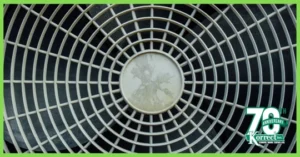 A circular grate for an outdoor AC unit