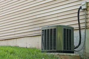 an air conditioning unit outside of a house