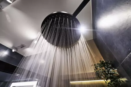 modern rainfall showerhead